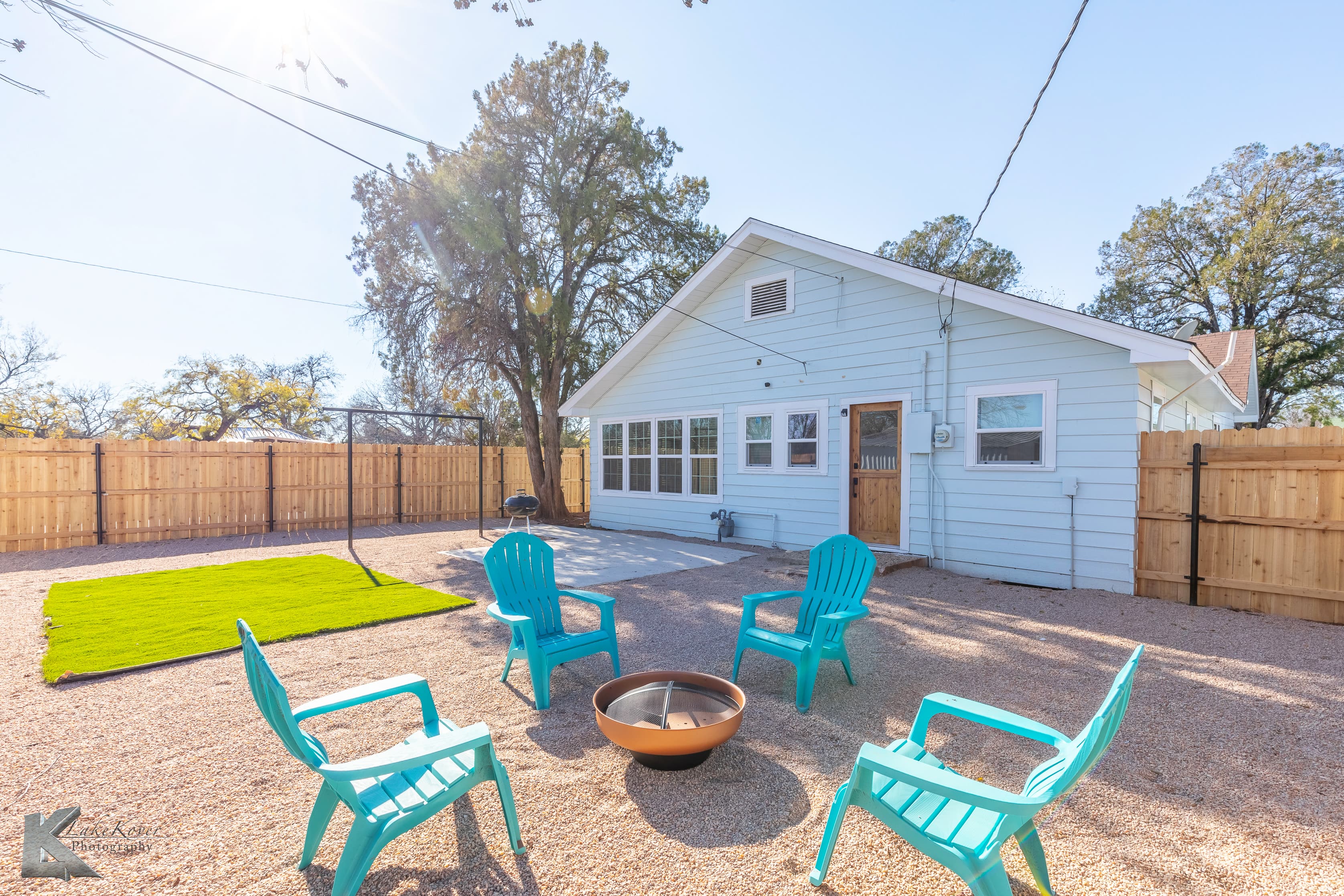 Kirkwood backyard with fire pit and seating